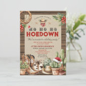 Vakantie Hoedown Cowboy Western Kerst Kaart (Staand voorkant)