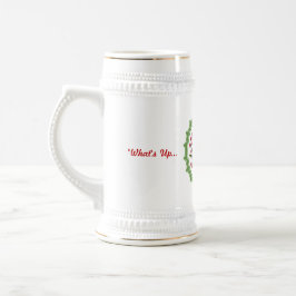 Vakantie Hoesje doet Beer White en Gold 22oz Stein Bierpul