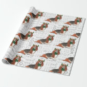 Vakantie Hondenliefhebber Basset Hound Kerstmis Cadeaupapier (Uitgerold)