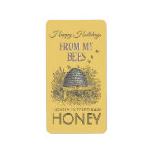 Vakantie honingadres Etiket  Skep Yellow (Voorkant)