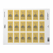 Vakantie honingadres Etiket  Skep Yellow (Full Sheet)