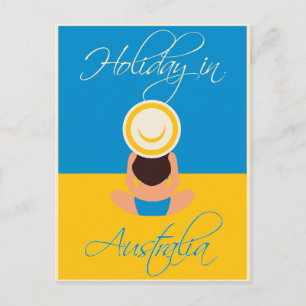 Vakantie in Australië Modern Beach Travel Briefkaart