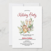 Vakantie in Champagne Glass Kaart (Voorkant)