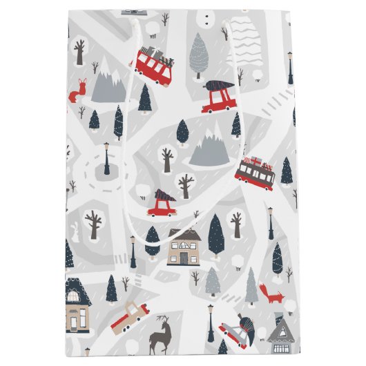 Vakantie in de kerststad medium cadeauzakje (Voorkant)