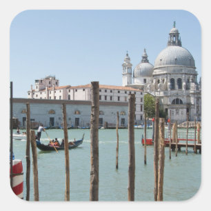 Vakantie in de landschapssticker van Venetië Vierkante Sticker