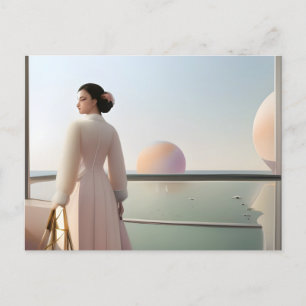 Vakantie in een grasland briefkaart