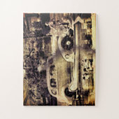 vakantie in een klassieke auto legpuzzel (Verticaal)