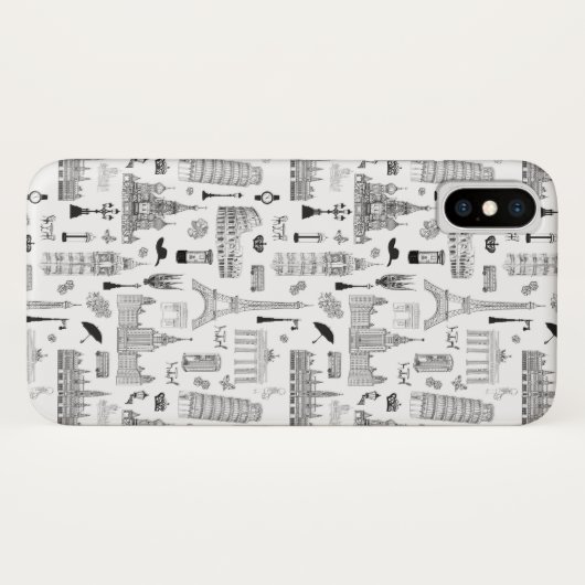 Vakantie in Europa Case-Mate iPhone Case (Achterkant (horizontaal))