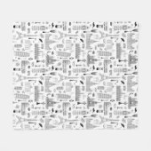 Vakantie in Europa Fleece Deken (Voorkant (Horizontaal))