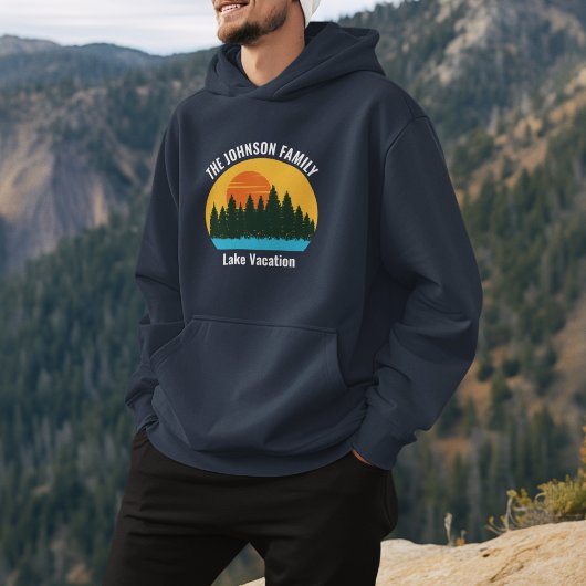 Vakantie in Gepersonaliseerd Lake Sunset Hoodie