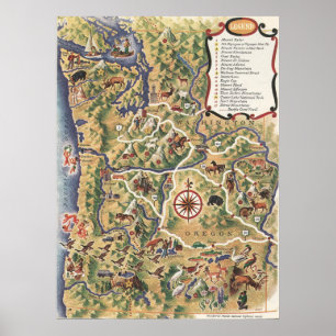 Vakantie in Oregon 1952 Poster