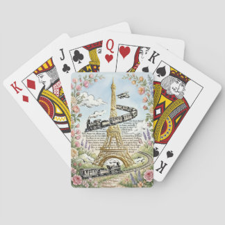 Vakantie in Parijs, Kaarten, Eiffeltoren, Franse K Pokerkaarten