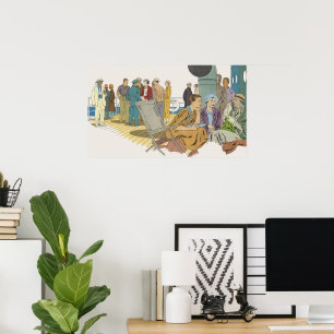 Vakantie in stijl, passagiers cruiseschip op het d poster