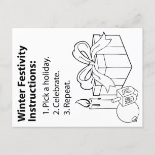 Vakantie-instructies Feestdagenkaart