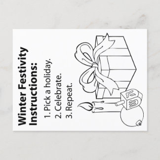 Vakantie-instructies Feestdagenkaart