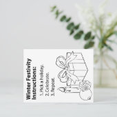 Vakantie-instructies Feestdagenkaart (Staand voorkant)