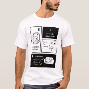 Vakantie is kloppen   Zoek het hotel. Slaap. Herha T-shirt