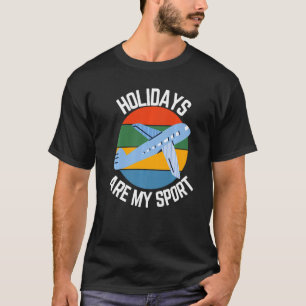 Vakantie is mijn sport, vliegende ventilatoren t-shirt
