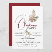 VAKANTIE KAARS KERSTFEEST KAART (Voorkant / Achterkant)