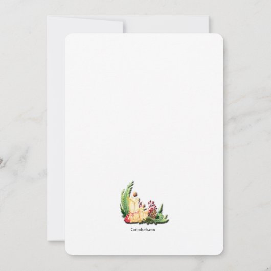 Vakantie kaarsen uitnodiging (Achterkant)