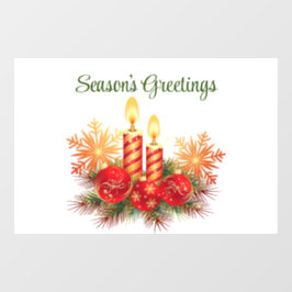 Vakantie kaarsen Venster Cling Raamsticker