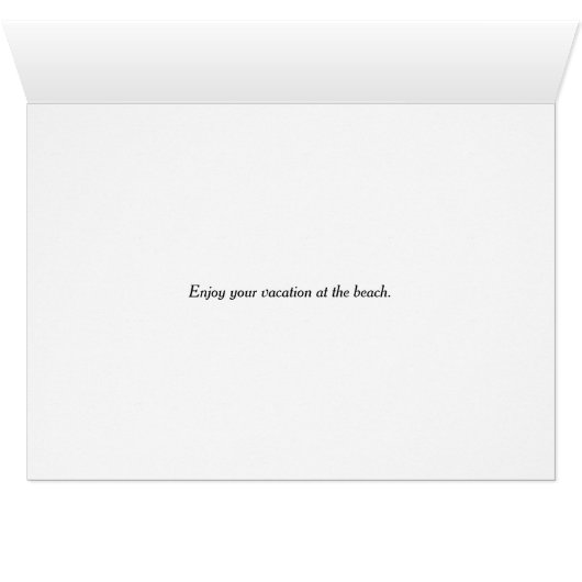 Vakantie-kaart voorjaarsbreuk bij strand (Binenzijde Horizontaal (Onderkant))