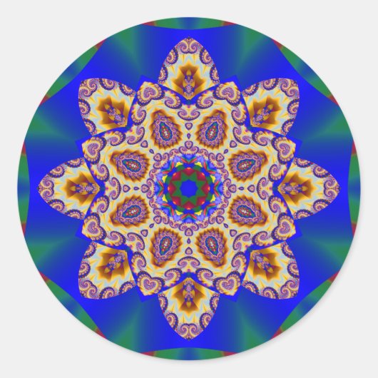 Vakantie Kaleidoscoop #1 Ronde Sticker (Voorkant)