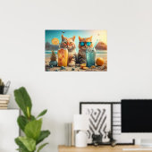 Vakantie Katten Poster (Thuiskantoor)
