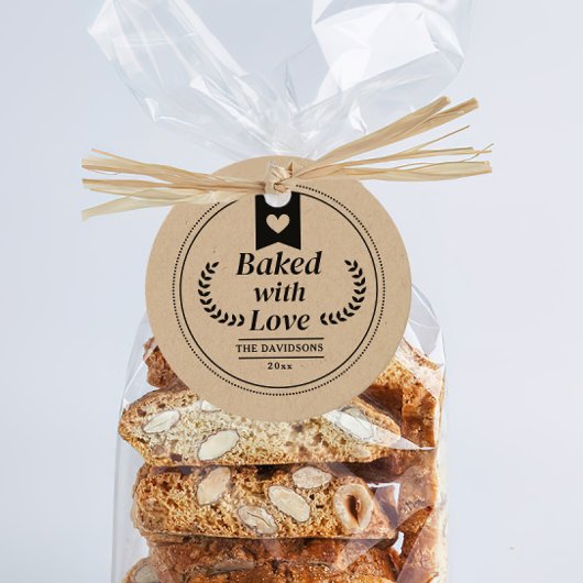 Vakantie Kerst Bakken Kraft Gift Bedankjes Labels