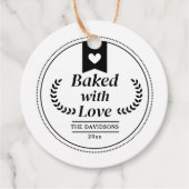 Vakantie Kerst Bakken Kraft Gift Bedankjes Labels (Voorkant)