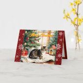 Vakantie Kerst Mooi Oud Collectie Kaart (Gele Bloem)