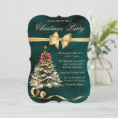 Vakantie kerstboom boog, groen kerstfeest kaart (Staand voorkant)