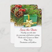 Vakantie Kerstcadeau Bewaar de datum Save The Date (Voorkant / Achterkant)