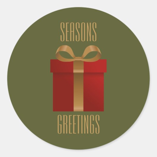 Vakantie kerstcadeautjes Sticker groet (Voorkant)