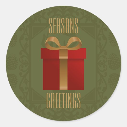 Vakantie kerstcadeautjes Sticker groet (Voorkant)