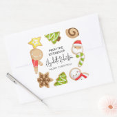 Vakantie kerstcadeautjes vierkante sticker (Envelop)