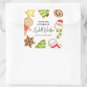 Vakantie kerstcadeautjes vierkante sticker (Tas)