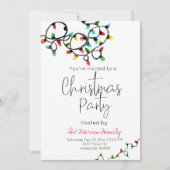 Vakantie kerstlicht kerstfeest uitnodiging (Voorkant)