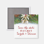 Vakantie Kerstlint Save the date Magneet (Voorkant / Achterkant)