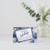 Vakantie Kerstmis Bedrijf Gepersonaliseerde Naam Visitekaartje (Staand voorkant)