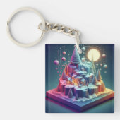 Vakantie Kerstmis Galaxy Sleutelhanger (Voorkant)