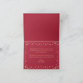 Vakantie Kerstmis Holly Foto Bruiloft Bedankkaart (Binnen)