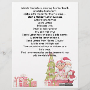 Vakantie kerstmis in Santa Letterhead