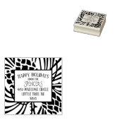 Vakantie Kerstmis Pinecone Boom Retouradres Rubberstempel (Gestempeld)