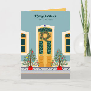Vakantie Kerstmis Portugees feestelijk huis Kaart