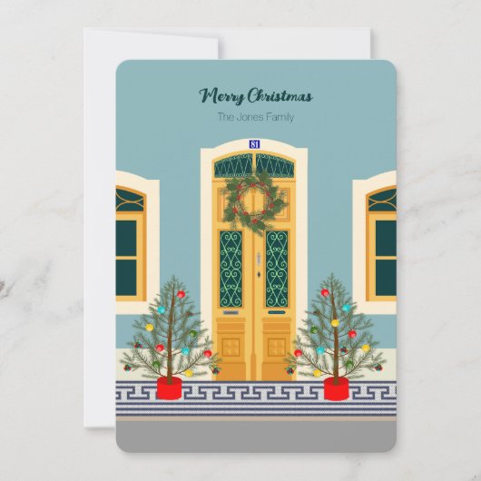 Vakantie Kerstmis Portugees feestelijk huis Kaart (Voorkant)