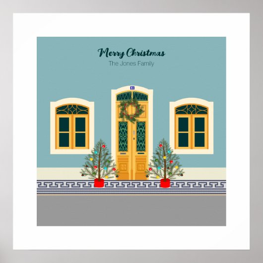 Vakantie Kerstmis Portugees feestelijk huis Poster (Voorkant)