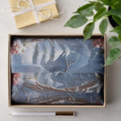 Vakantie Kerstmis Sneeuwman Paar Decoupage Tissuepapier (Geschenk)