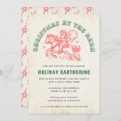 Vakantie Kerststal Boerderij Ranch Santa Claus Kaart (Voorkant / Achterkant)