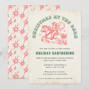 Vakantie Kerststal Boerderij Ranch Santa Claus Kaart